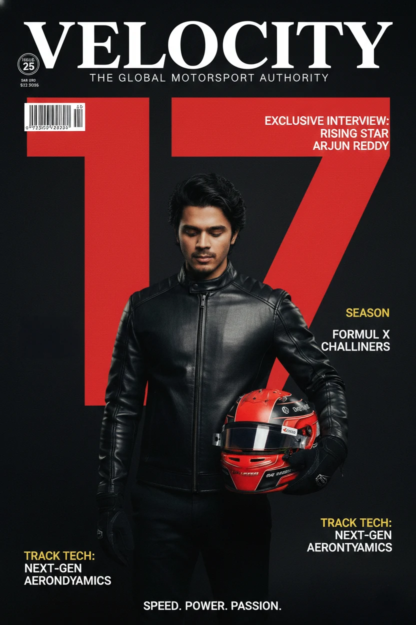 Velocity Motorsport Magazine Cover Design