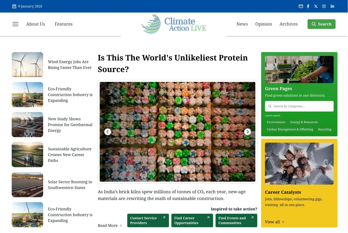 Climate Action Live Editorial Platform